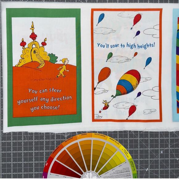 Licensed Dr. Seuss "Oh the Places You'll Go" for Robert Kaufman ~ 2/3 Yard Panel - Picture 2 of 8